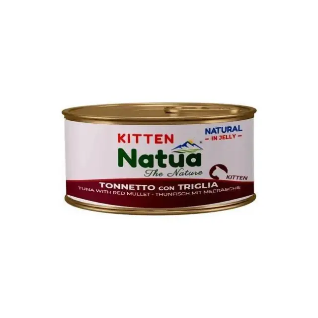 Υγρή Τροφή Γάτας Kitten Natua τόνος με κέφαλο σε Ζελέ 85gr