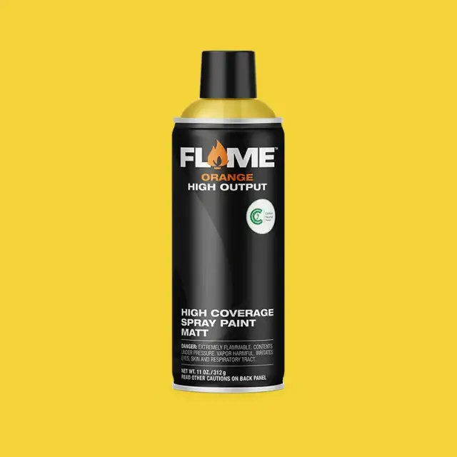 Flame Orange Spray Paint 400ml FO-104 Cadmium Yellow