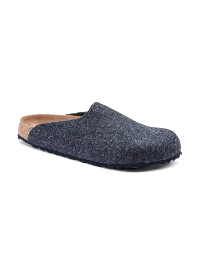 Birkenstock Παντόφλες Unisex τσόχα Μπλέ BIR/AMSTERDAM 1021474 NAVY 2