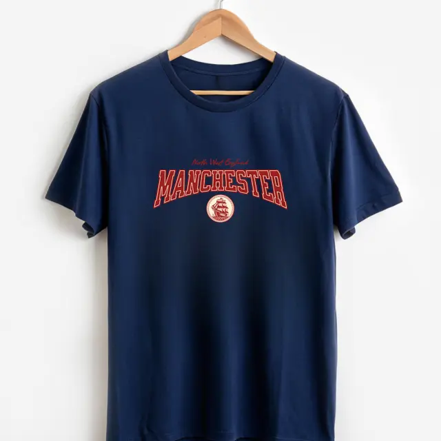 T-shirt Noshame® Navy με τύπωμα Manchester - 122561 - XXL 2