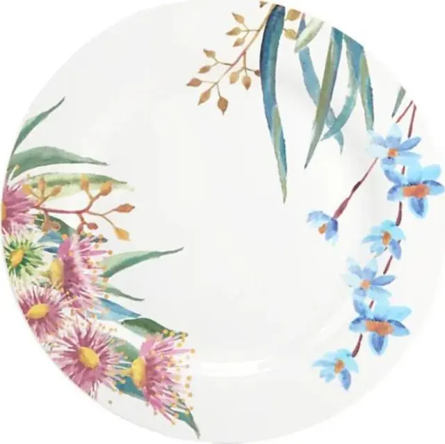 Maxwell & Williams Royal Botanic Gardens Eucalyptus Bloom Rim Entree Plate Πολύχρωμο & Λευκό 23cm