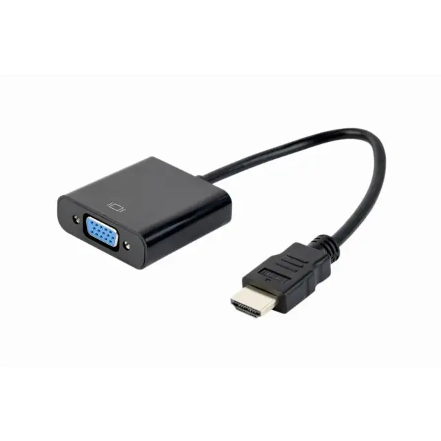 Gembird A-HDMI-VGA-04 video cable adapter 0.15 m VGA (D-Sub) HDMI Type A (Standard) Black