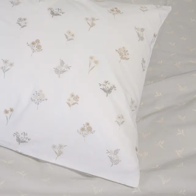 Melinen Home Παπλωματοθηκη Υπερδιπλη Spring Light Grey Ultra Line (225X245) 225Χ245 2