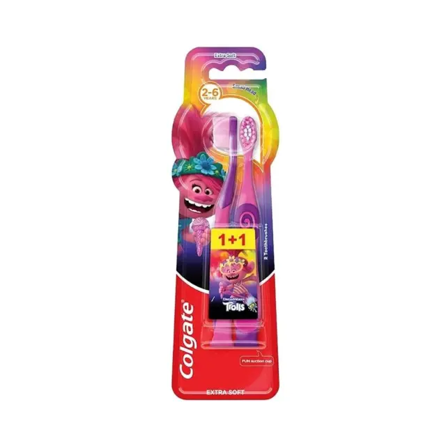 Colgate Trolls Extra Soft Παιδικές Οδοντόβουρτσες 2-6 Ετών, 2 τεμάχια