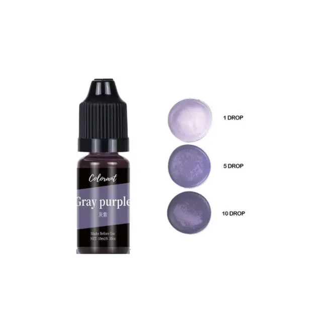 Χρώμα υγρό για κερί, Gray Purple, 10ml