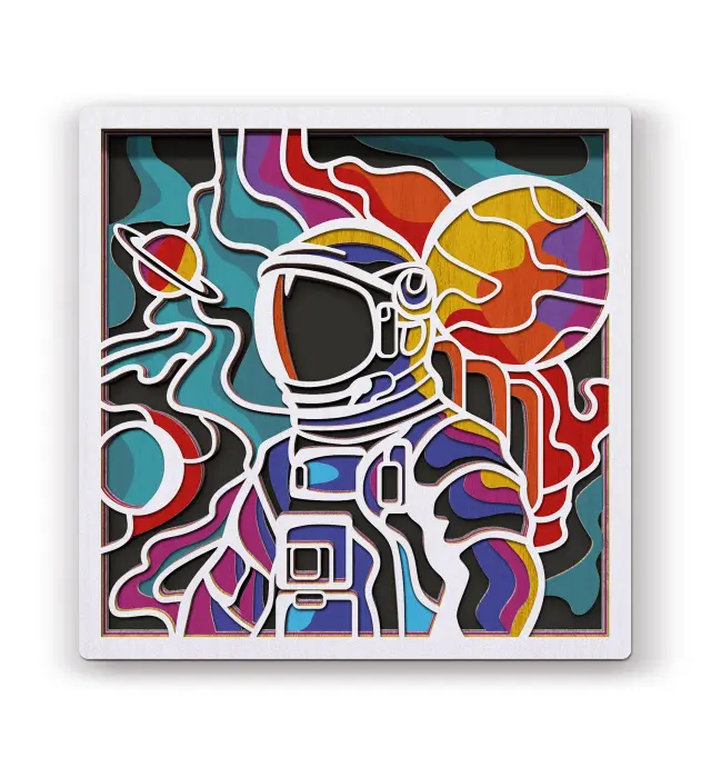 Splat Planet 3D Ξύλινη Κατασκευή Ζωγραφικής / Wooden Art Craft Kit: Space 2