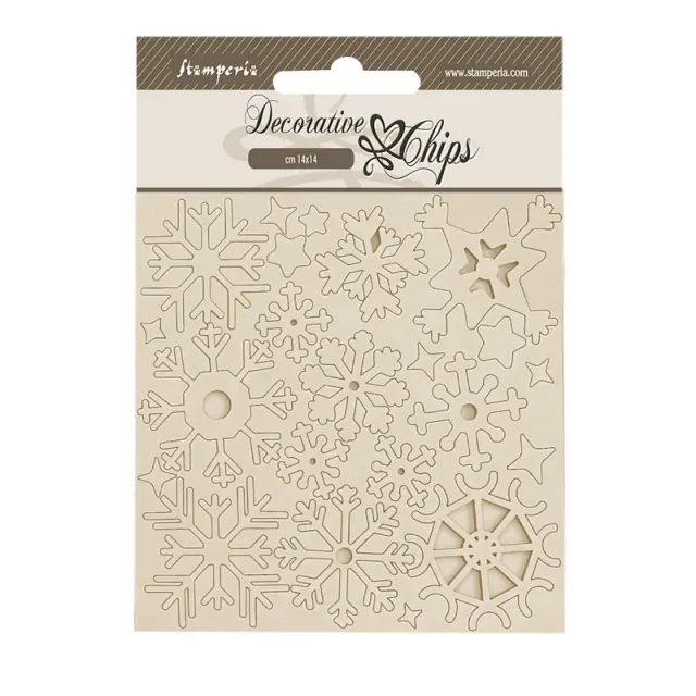 Chipboard Stamperia 14x14cm, Create Happiness Dewdrops, Snowflakes