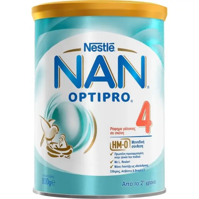 Nestle Nan Optipro 4, ρόφημα Γάλακτος σε Σκόνη, Από τον 2ο Χρόνο, 800g.