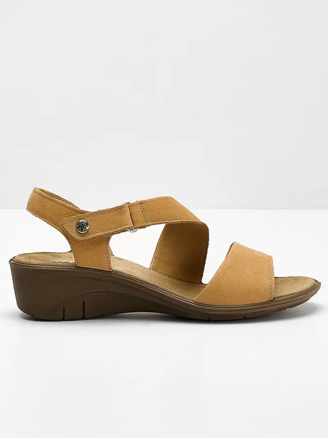 Imac Πέδιλα Γυναικείο δέρμα Nubuck Μπεζ IMA/708310 COGNAC/CHERIL 3
