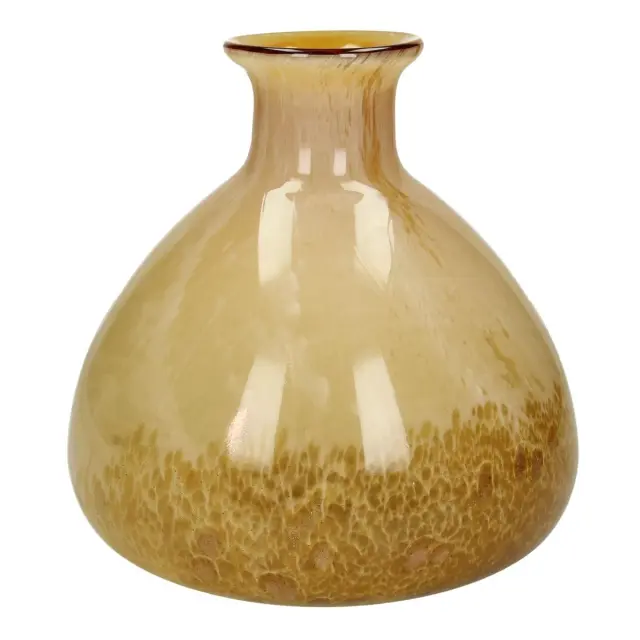 Βάζο Κίτρινο Γυαλί 20x20x20cm