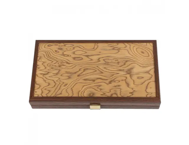 Σετ Χειροποίητο Τάβλι Premium Walnut Burl Manopoulos από Ξύλο με διαστάσεις 30x17cmTJJ3 3