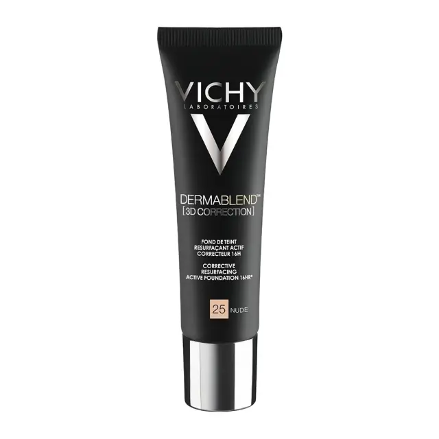VICHY Dermablend 3D Διόρθωση 16ωρών Make up, Επιδερμίδα με Τάση Ακμής Νο 25 NUDE, 30ml