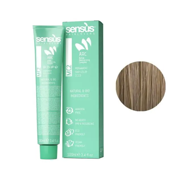 Sensus MC2 Permanent Hair Color 8.0 Light Blonde 100ml - (μόνιμη βαφή χωρίς αμμωνία ξανθό ανοιχτό)