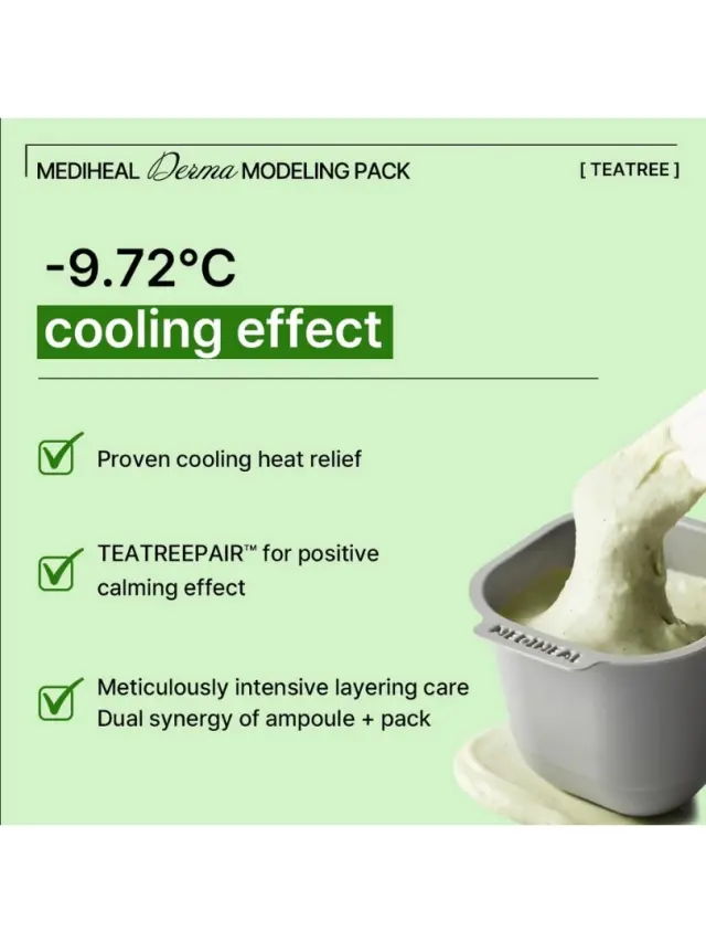 Mediheal Derma Modeling Pack Teatree Calming -Μάσκα μοντελοποίησης με εκχύλισμα τεϊόδεντρου και λιποσώματα 3