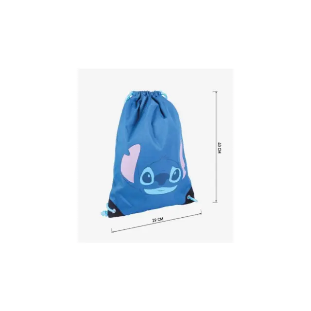 Cerda Backpack / Τσάντα Πλάτης (Πουγκί) Υφασμάτινη με Κορδόνια: Stitch (μπλε) 2
