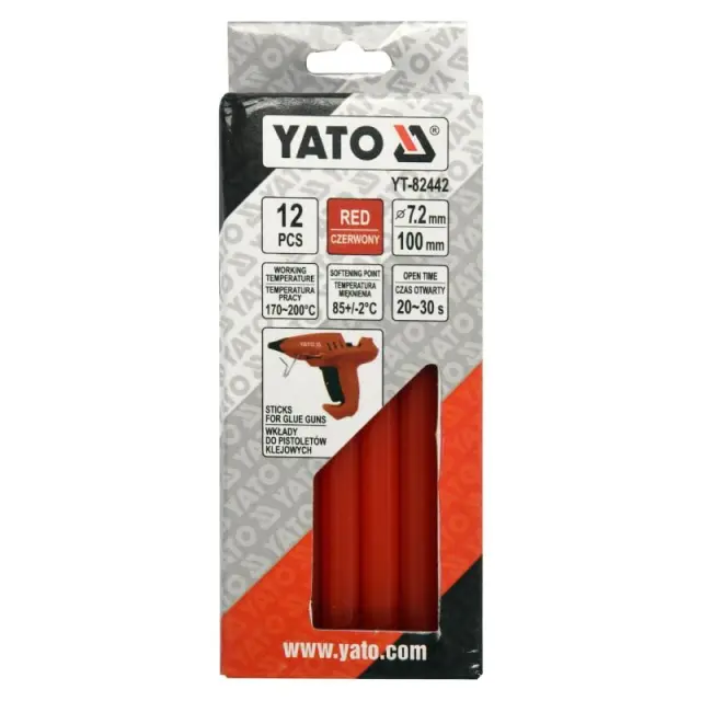 Yato Ράβδοι Σιλικόνης Κόκκινες 7x100mm 12τμχ YT-82442