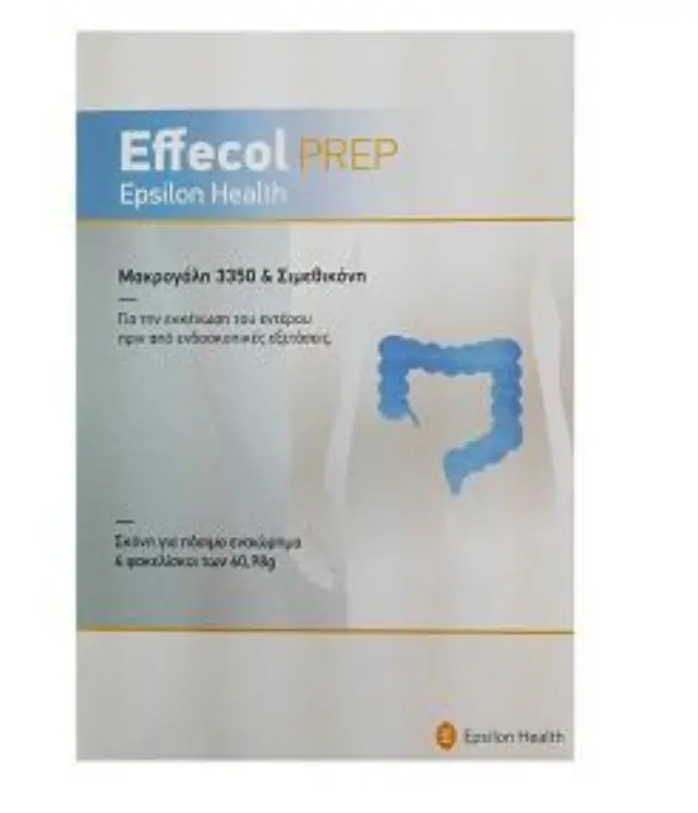 Epsilon Health Effecol PREP Σκόνη για Πόσιμο Εναιώρημα για την Κένωση του Εντέρου πριν από Ενδοσκοπικές Εξετάσεις, 4 φακελίσκοι x 60,98gr
