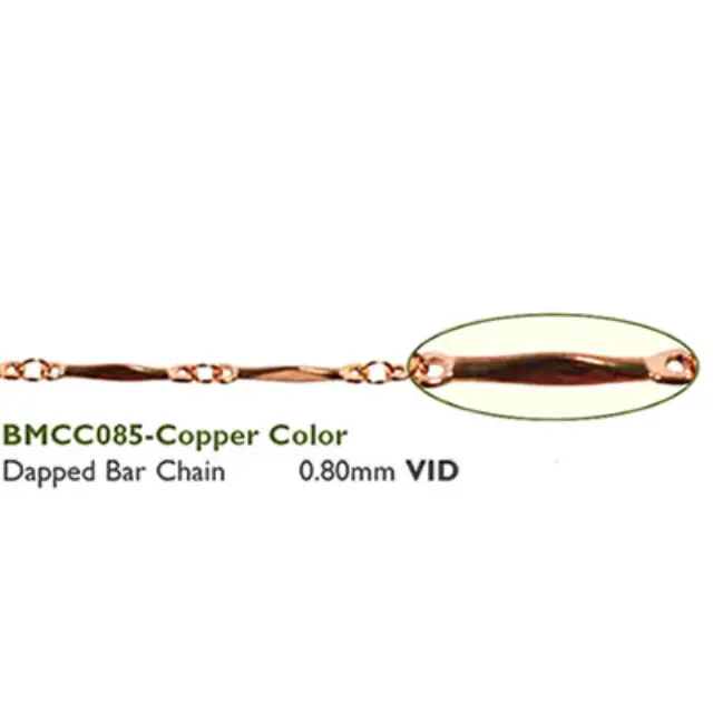 Αλυσίδα Dapped Bar - 0.80mm Copper ~0.75m
