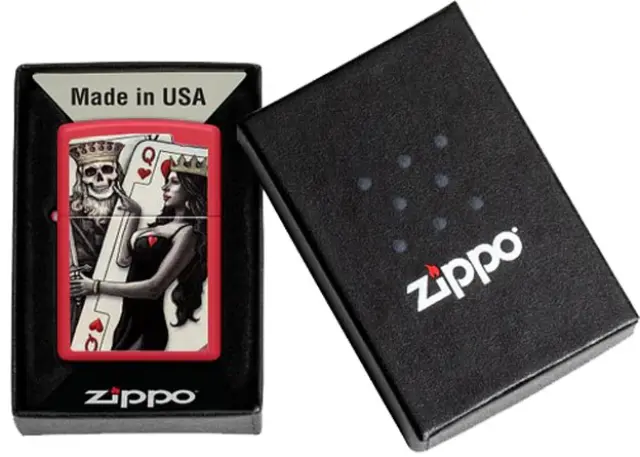 ZIPPO Αναπτήρας - 48624 Skull King Queen 3