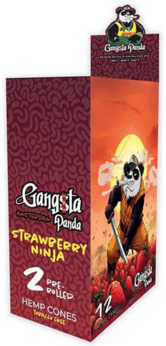 Gangsta Panda Blunt Wraps Πουρόφυλλα - Strawberry 2φ. 3
