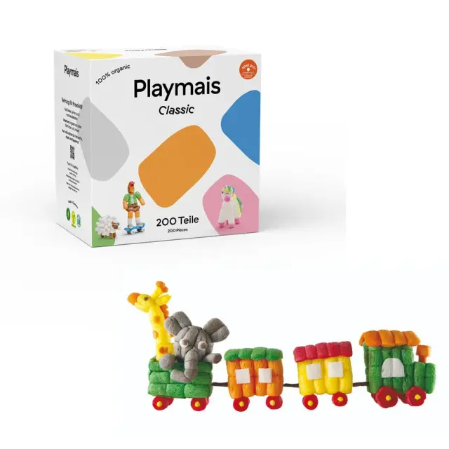 PlayMais Classic Σφουγγαράκια από Καλαμπόκι 200τεμ για αυτοσχεδιασμό (3+ ετών) PLM-160955