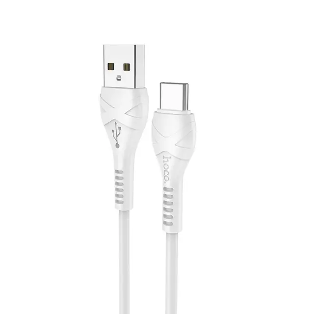 Hoco X37 Cool Power USB 2.0 Καλώδιο USB-C male - USB-A Λευκό 1m (HOC-X37c-W)