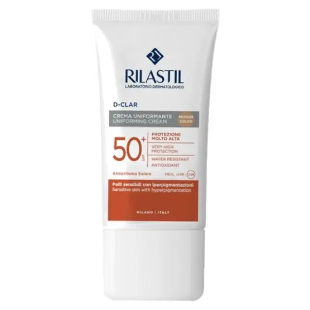 Rilastil Sun System D-Clar Photoprotective Uniforming CreamSPF50+ Αντηλιακή Κρέμα με Χρώμα σε Medium Απόχρωση, 40ml