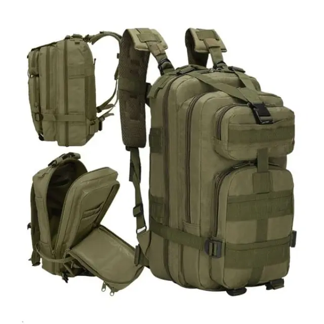 TRIZAND ΣΑΚΙΔΙΟ ΠΛΑΤΗΣ XL MILITARY BACKPACK GREEN 35L 00008920