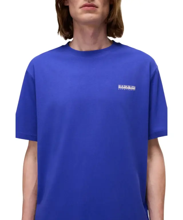 Napapijri - Ανδρικό T-shirt S Smallbox Regular Fit NP0A88TR-B3B Μπλε - S 3