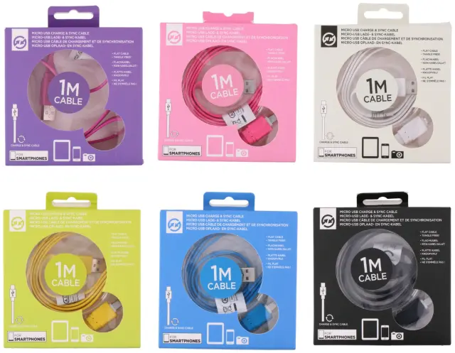 Καλώδιο Κινητού USB Σε Micro USB Διάφορα Χρώματα 1m