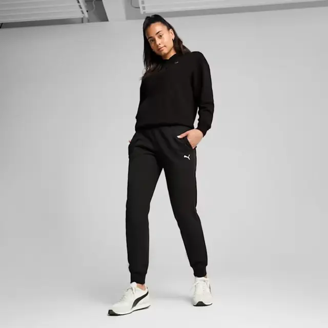 Puma Essentials Fleece Sweatpants (682466-01) - Μαύρο 2