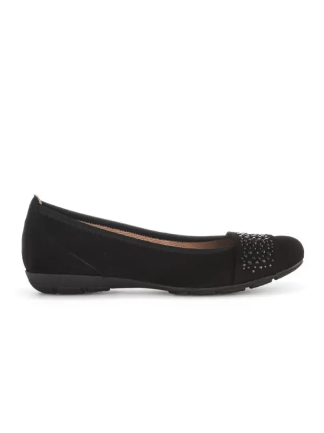 Gabor Μπαλαρίνες Γυναικείο δέρμα Nubuck Μαύρο GAB/54167 17-SCHWARZ 3