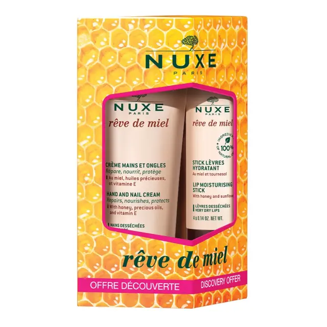 Nuxe Promo Reve de Miel Σετ Περιποίησης με Κρέμα Χεριών, 30ml + Lip Balm, 4g, 1σετ
