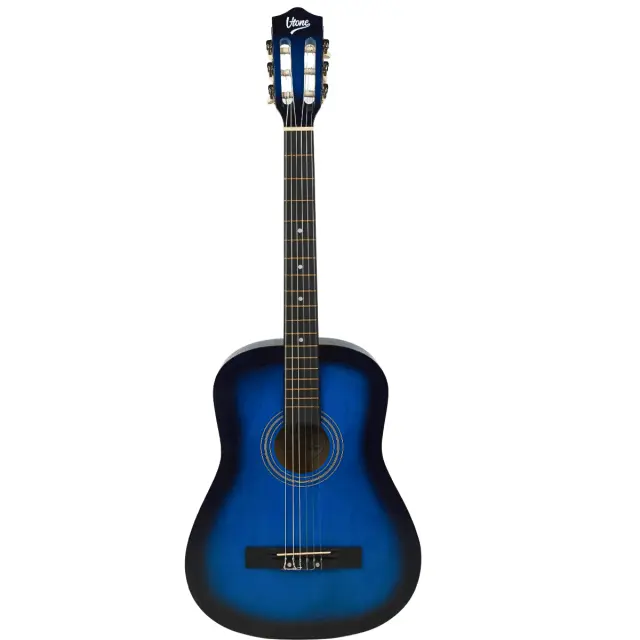 V-TONE CG ONE BB classical guitar 4/4 blueburst to learn for beginners picks strap spare strings cover chords set 3