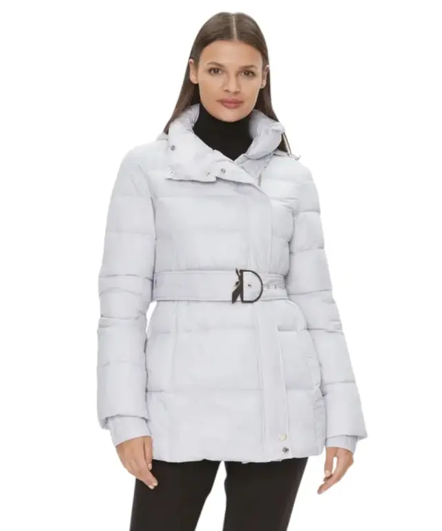 Patrizia Pepe - Γυναικείο Χειμωνιάτικο Μπουφάν Long hooded down jacket 2O0122-A9M1-W356 Λευκό - 40