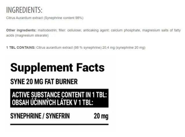 Extrifit SYNE 10MG Thermogenetic Burner 2