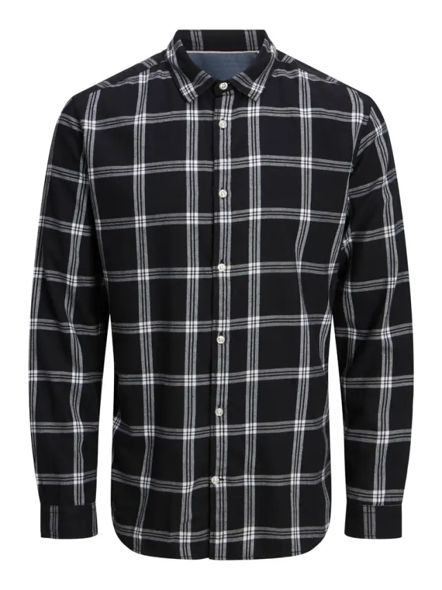 JJEGINGHAM TWILL SHIRT L/S NOOS Black