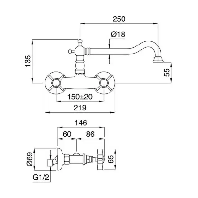 Μπαταρία νεροχύτη PRINCETON 852-110 2