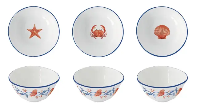 Easy Life Cote De Mer Σετ 3 Μπολ για Ντιπ Πορσελάνης Δ. 10cm
