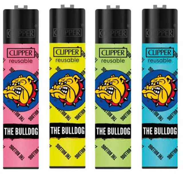 The Bulldog Amsterdam Αναπτήρας Clipper Patterns - Κίτρινο 2