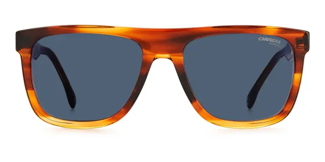 Carrera 267/S 573/KU Unisex Γυαλιά Ηλίου με Καφέ Κοκκάλινο Σκελετό και Μπλε Φακό 2