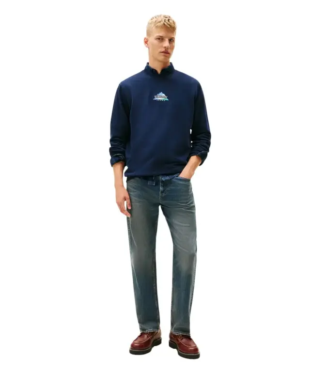 Tommy Hilfiger - Ανδρικό Φούτερ Tjm Entry Dna Play Regular Fit DM0DM22418-C1G Μπλε Σκούρο 3