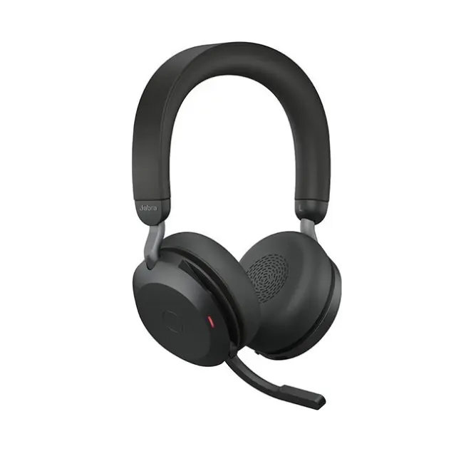 Jabra Headset Evolve2 75 UC Stereo With Charging Stand Link 380a Black (27599-989-999)