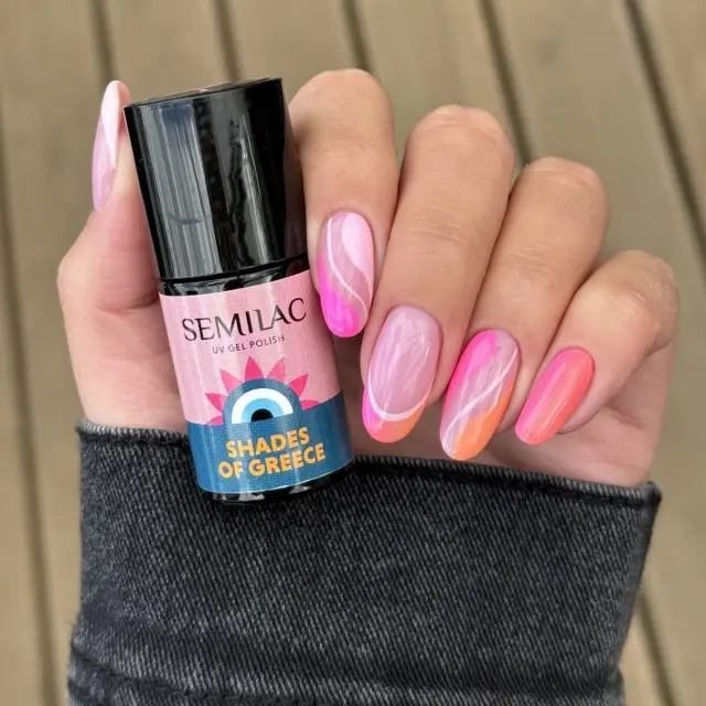 Semilac Ημιμόνιμο Βερνίκι A708 Sunset Glow 7ml 2