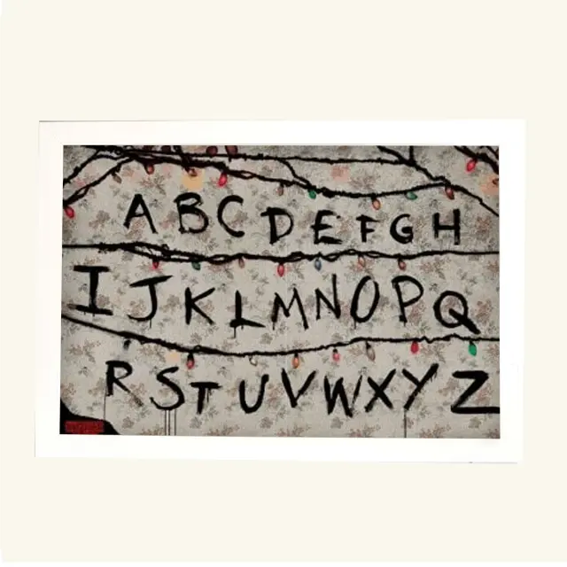 Αφίσα Stranger Things R, U, N 61x91,5εκ Κορνίζα Ξύλινη Χρώμα Λευκό Με Ακρυλικό Τζάμι Άθραυστο K1041-3