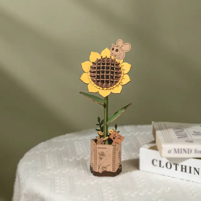 Robotime Wooden Bloom Craft Sunflower TW011 2