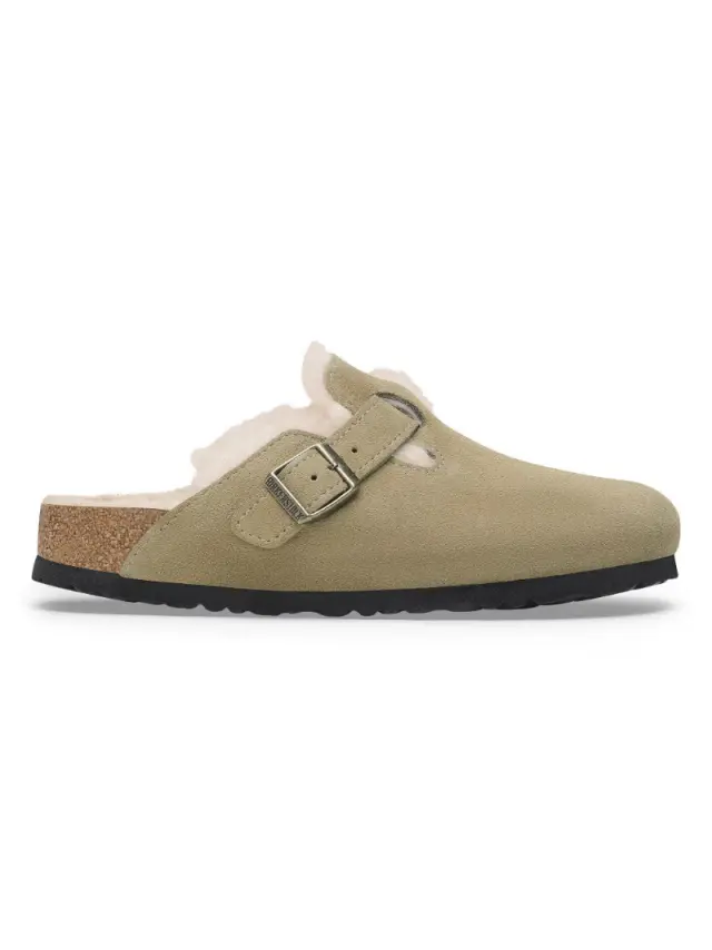 Birkenstock Σαμπώ Γυναικείο δέρμα suede Μπεζ BIR/BOSTON LAM 1028299 TAUPE - 39 3