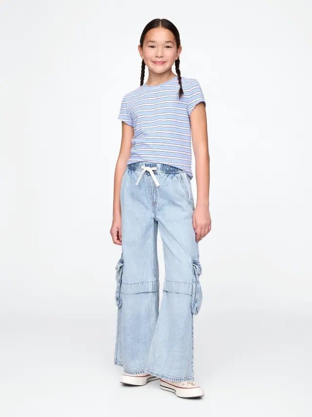Παιδικό UltraSoft Baggy Cargo Τζιν Παντελόνι Light wash
