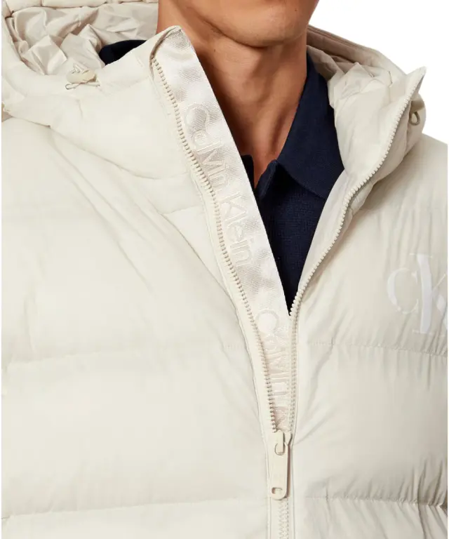Calvin Klein - Ανδρικό Χειμωνιάτικο Μπουφάν Regular Fit LV04RD528G-67U Εκρού 3