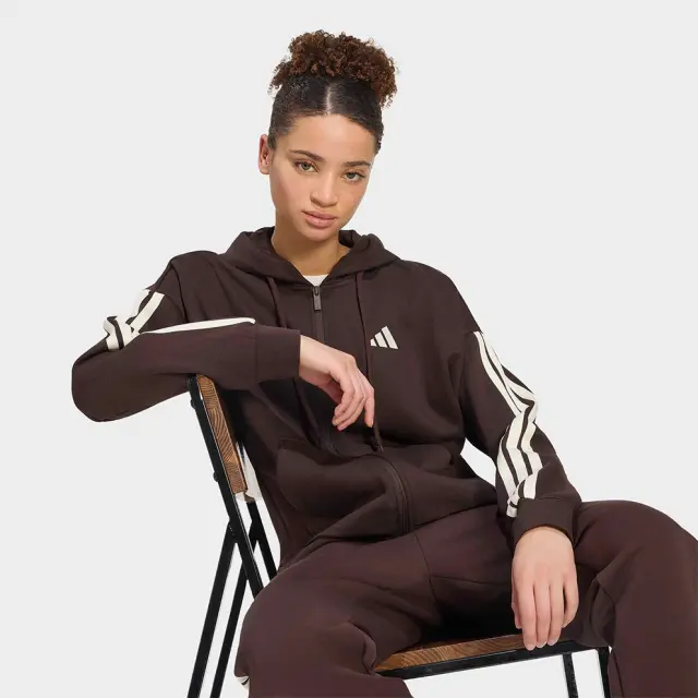 Adidas Essentials 3-Stripes Full-Zip Brown KX0784 - L 2